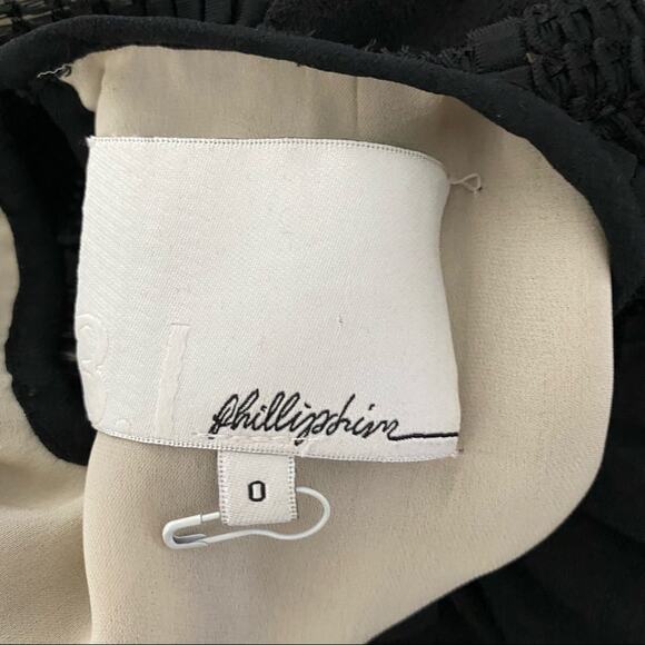 3.1 Philip Lim Black Frill Ruffle Lace Sleeveless Mini Dress size 0 - Picture 6 of 7